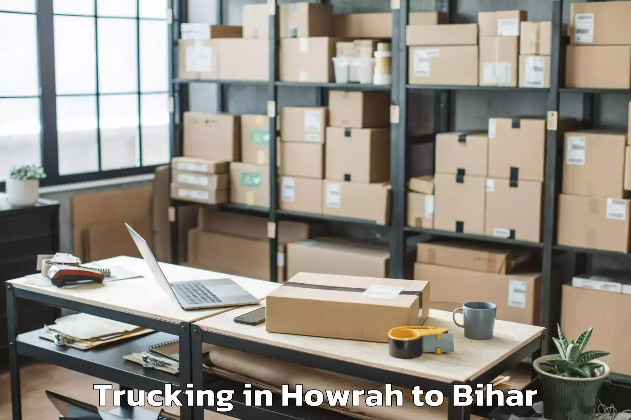 Book Howrah to Mairwa Trucking Online